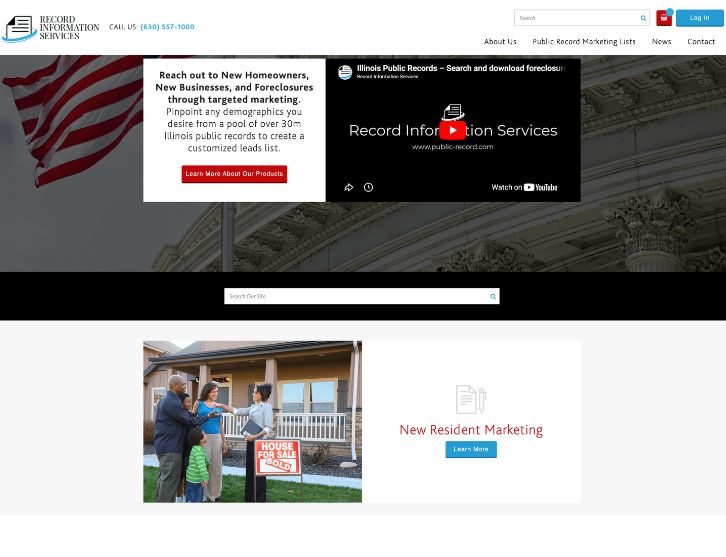 New Resident Marketing — screenshot of political.public-record.com